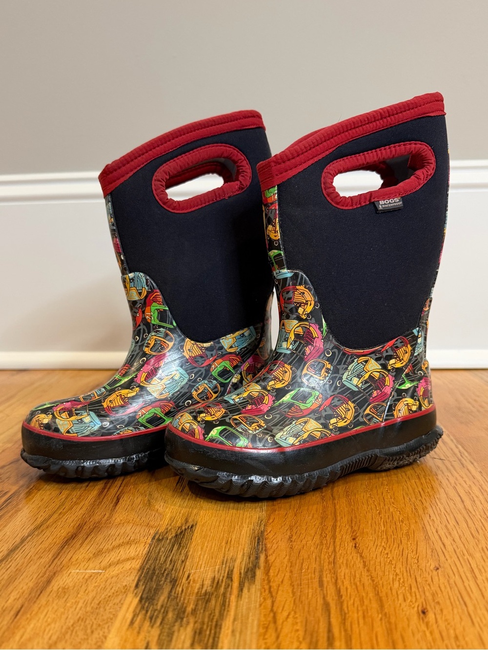 BOGS Kids Snow Boots Waterproof -30°F Colorful Print Size 10